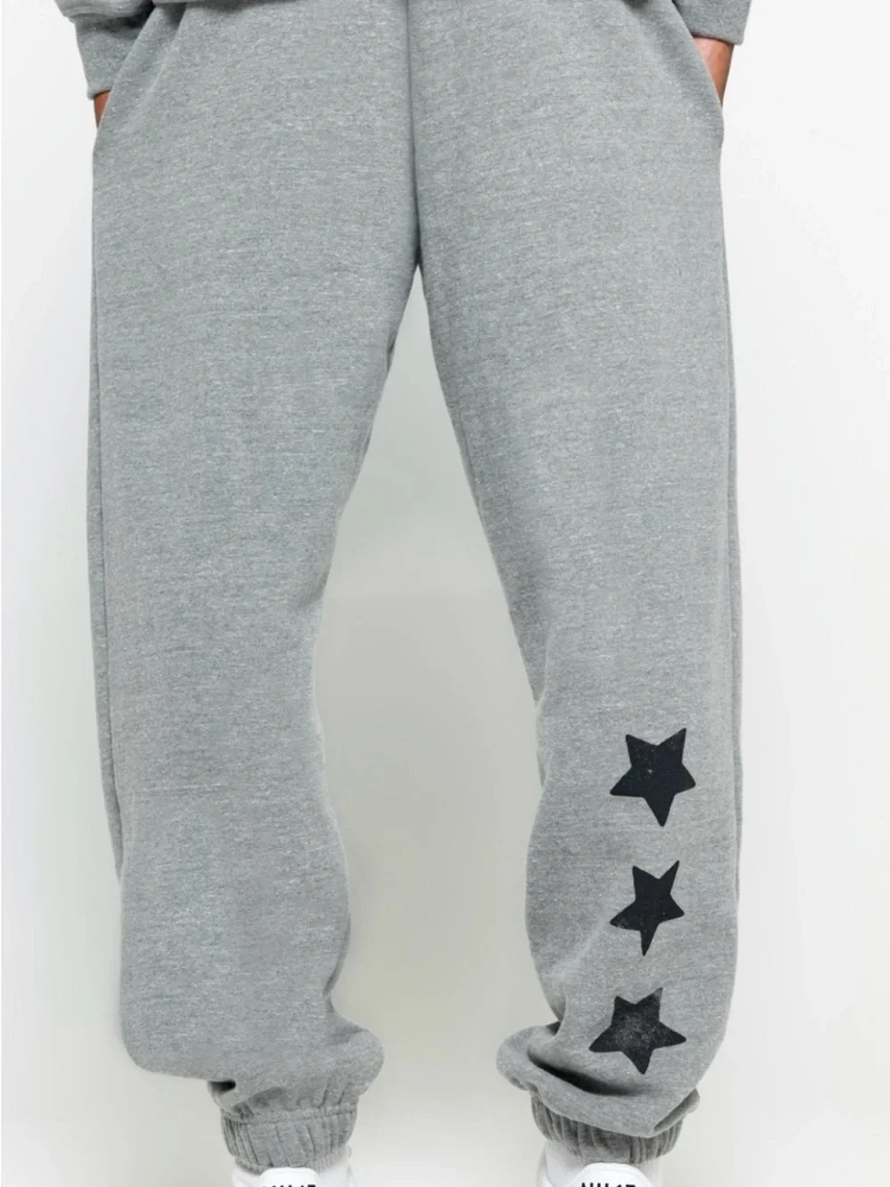 Spiritual Gangster Men's ASTRA HEATHERED Gray SET sweatpants & crew sweatshirt